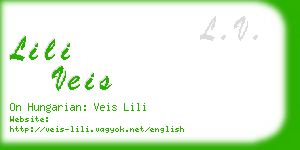 lili veis business card